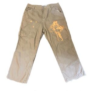 Vintage Style Christ Painted Painter Pants